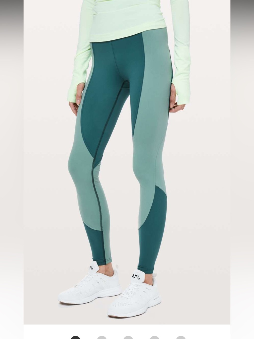 Lululemon Wake & Train Tight 28” Green Jasper/Frosted Pine Size 8